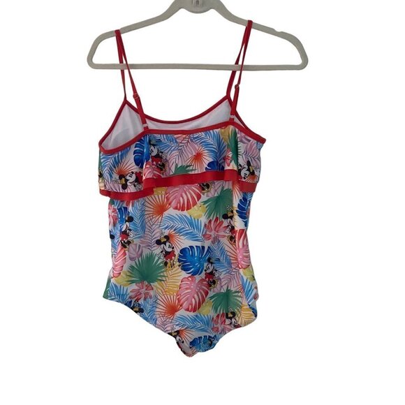 Disney Womens Swimsuit Size Large Multicolor Minnie Mouse Tropical One Piece - Picture 11 of 11